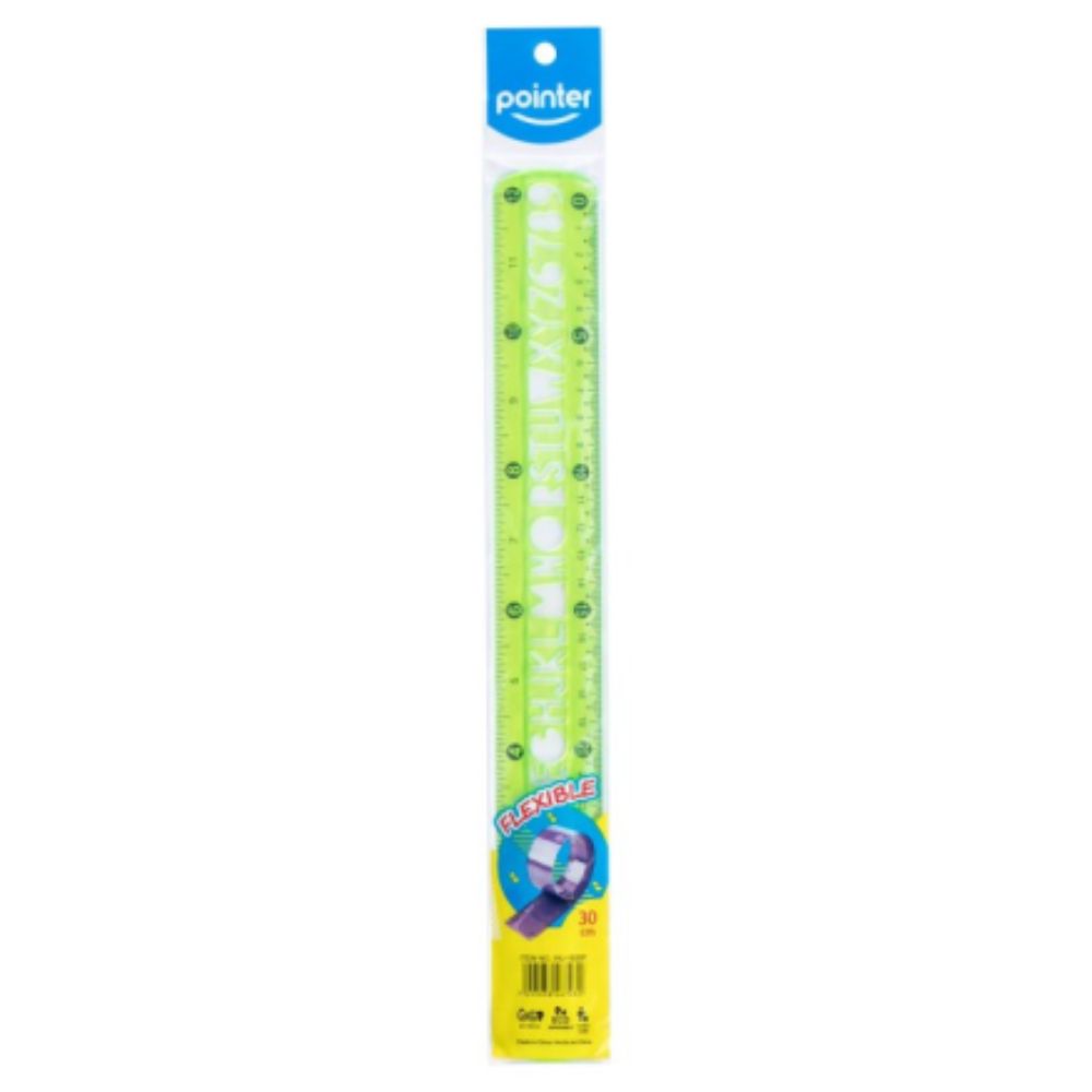 Pointer Regla Escolar Flexible Colores Varios 30cm