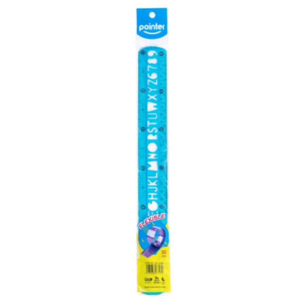 Pointer Regla Escolar Flexible Colores Varios 30cm