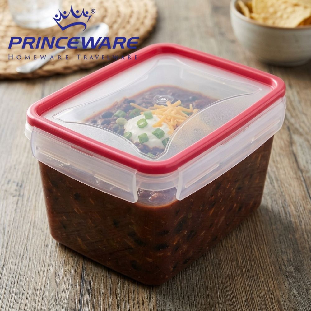 Contenedor De Alimentos Rectangular Princeware Con Tapa Hermética Orange 970ml