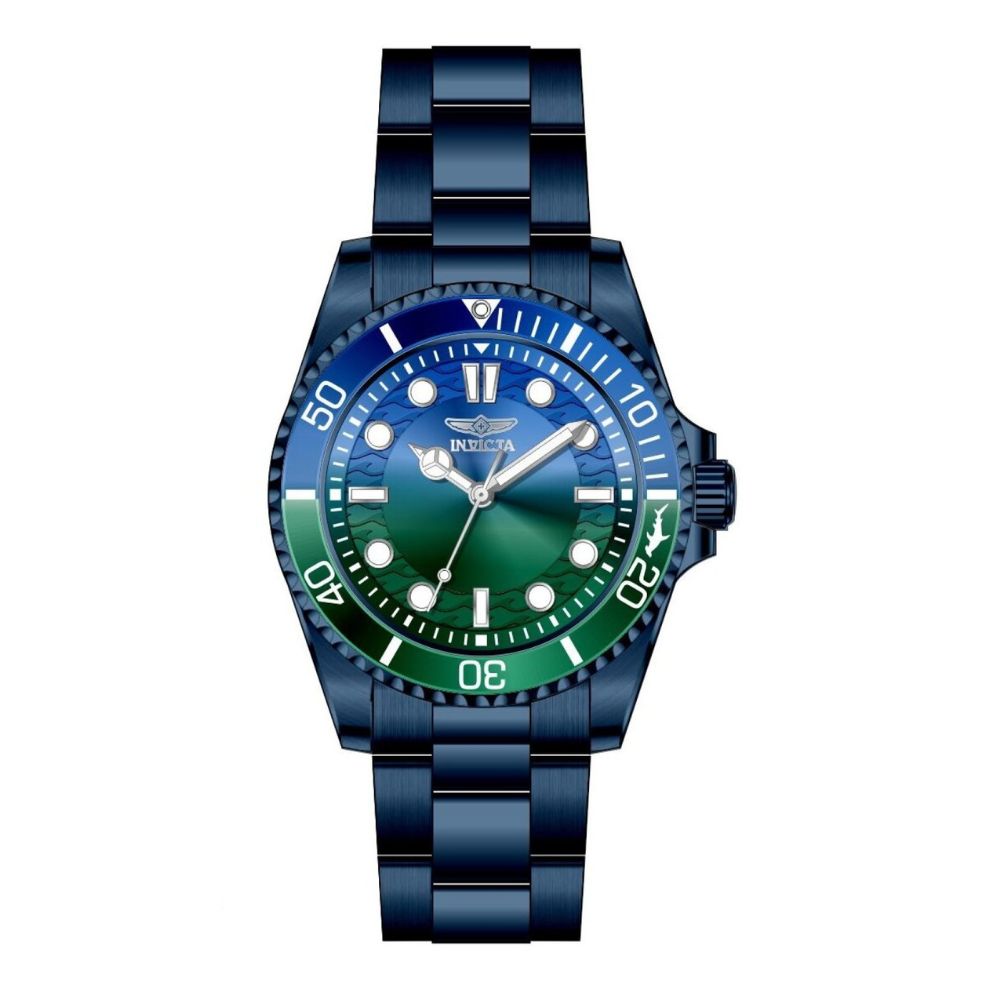 Invicta Pro Diver Kromatyk 50966 Reloj Para Caballeros Esfera Azul Verde 43mm