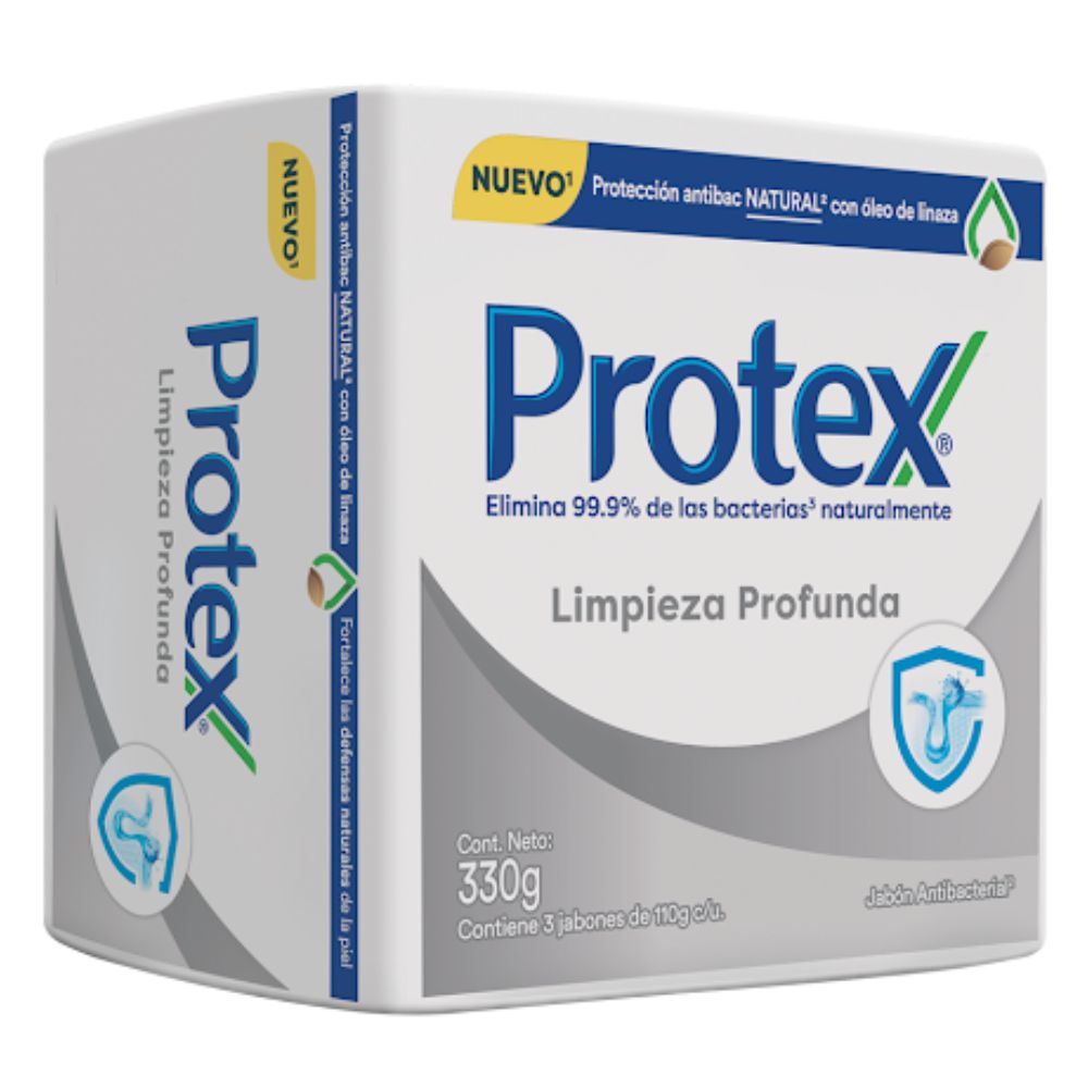 Protex Jabón En Barra Limpieza Profunda 3x110gr