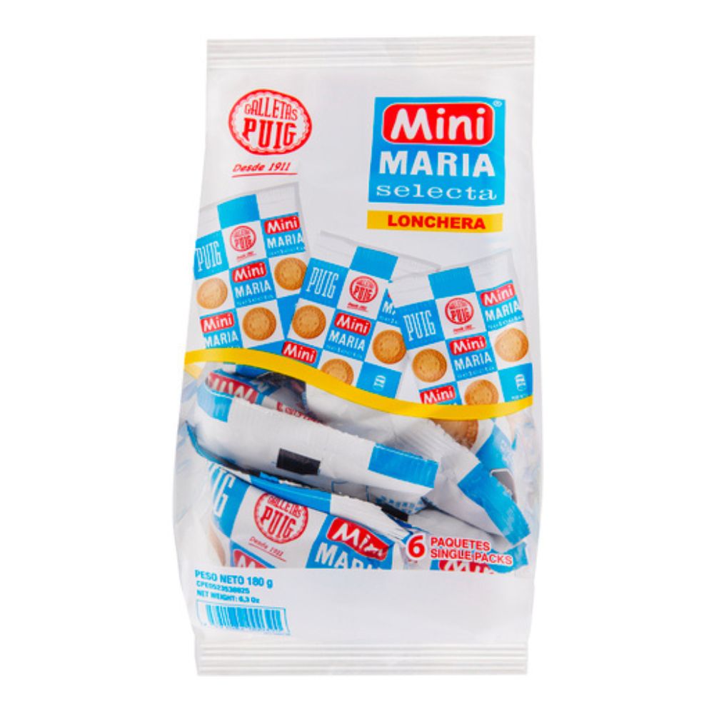 Puig Galletas Maria Selecta Lonchera Mini 180Gr 6Und