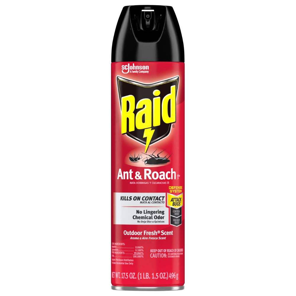 Raid Max Ant & Roach Defense System Outdoor Fresh Scent 496g Insecticida
