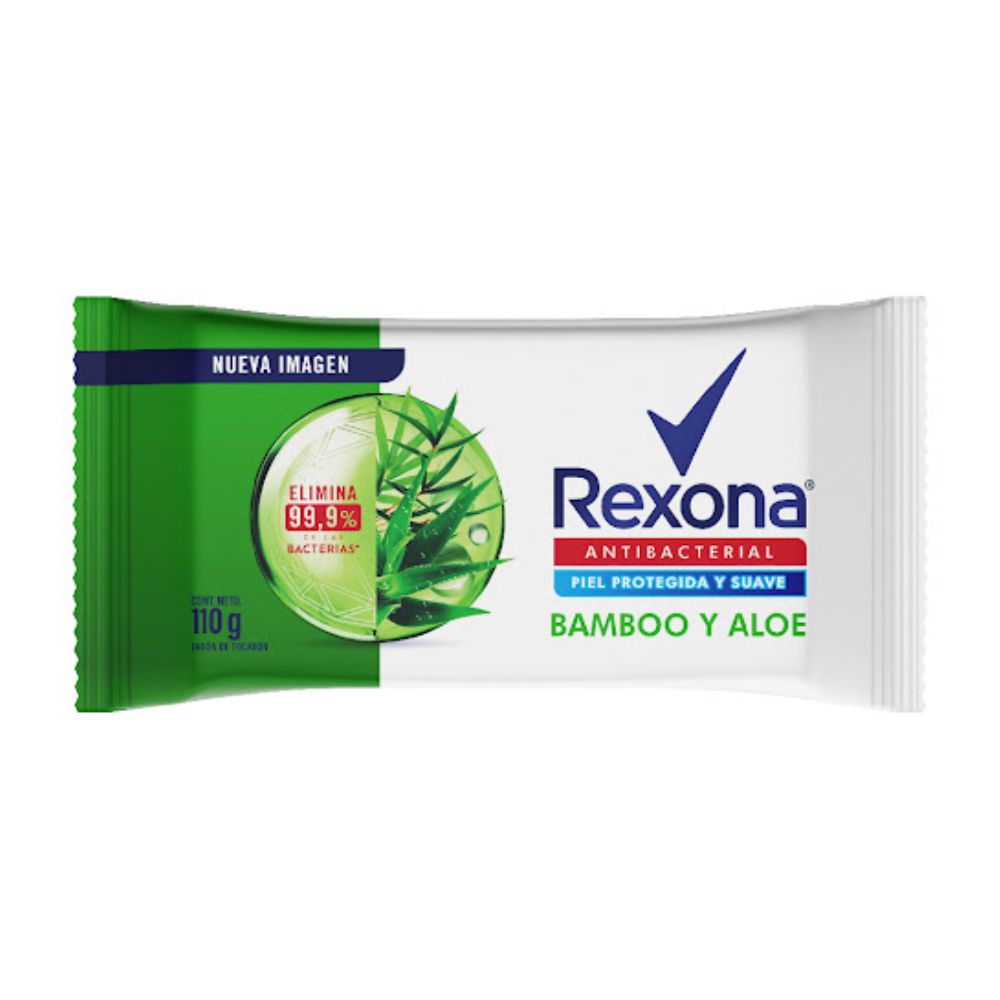 Rexona Jabon Antibacterial Bamboo y Aloe 110g