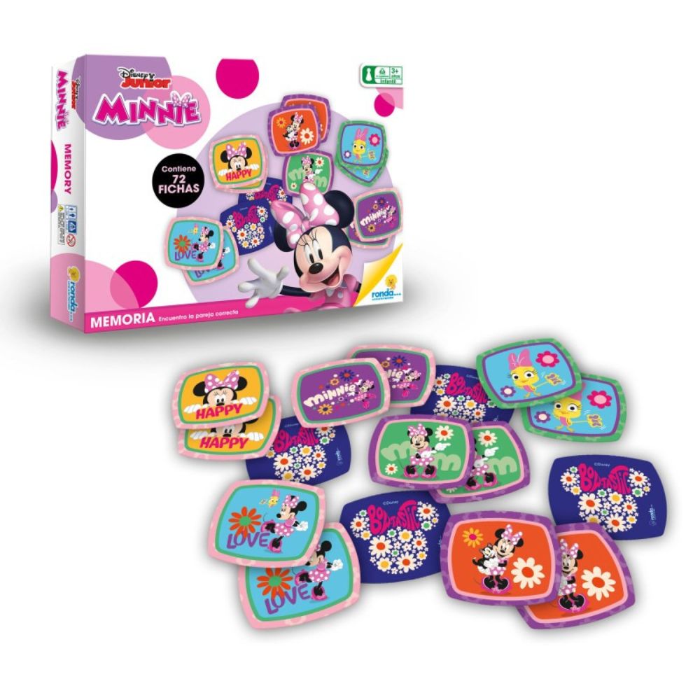 Ronda Juego De Memoria Disney Junior Minnie Happy 3+ 72Pzs