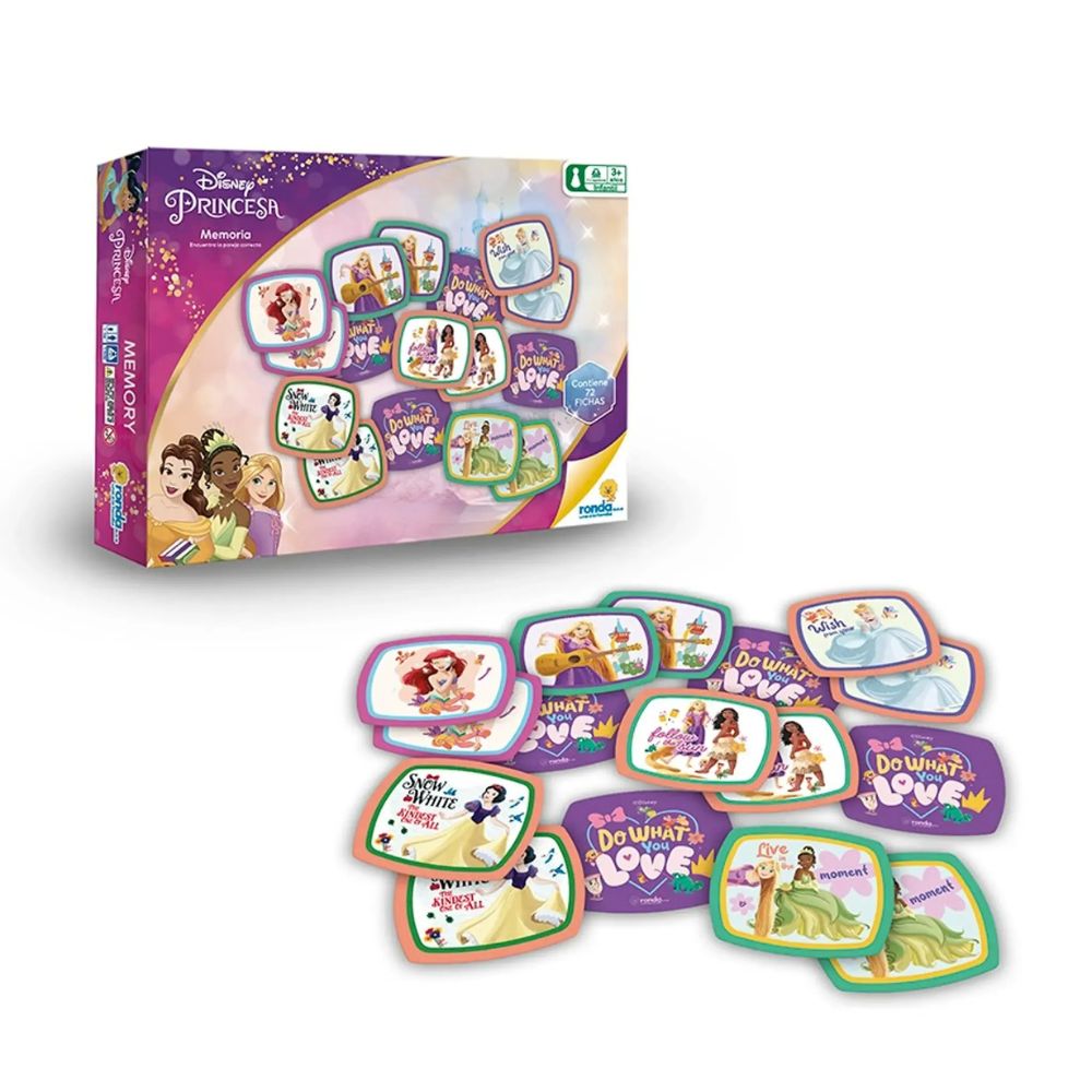 Ronda Juego De Memoria Disney Princesas 3+ 72Pzs