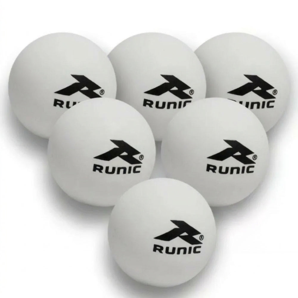 Runic Set De Bolas De Ping Pong Color White 40mm 6 Und