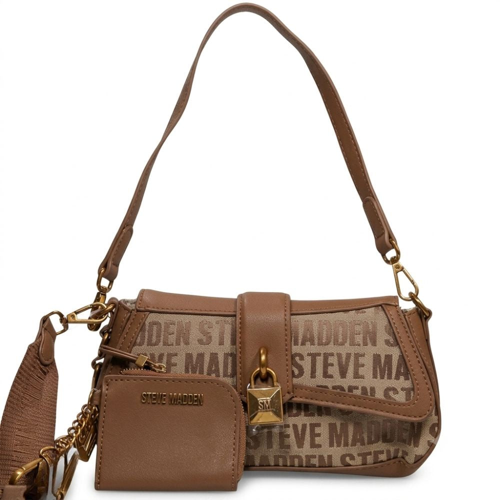 Steve Madden Cartera Laney Crossbody Cream Brown