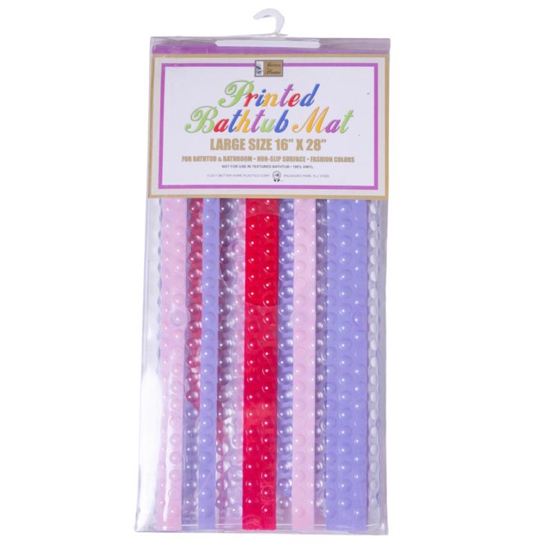 Alfombra de Baño Printed Bathtub Mat Líneas Morado y Rosa Large Size 40.64cm x 71.12cm