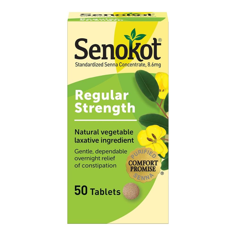 Senokot Laxante Regular Strengh Natural Vegetable Laxative Ingredient Tabletas 50und
