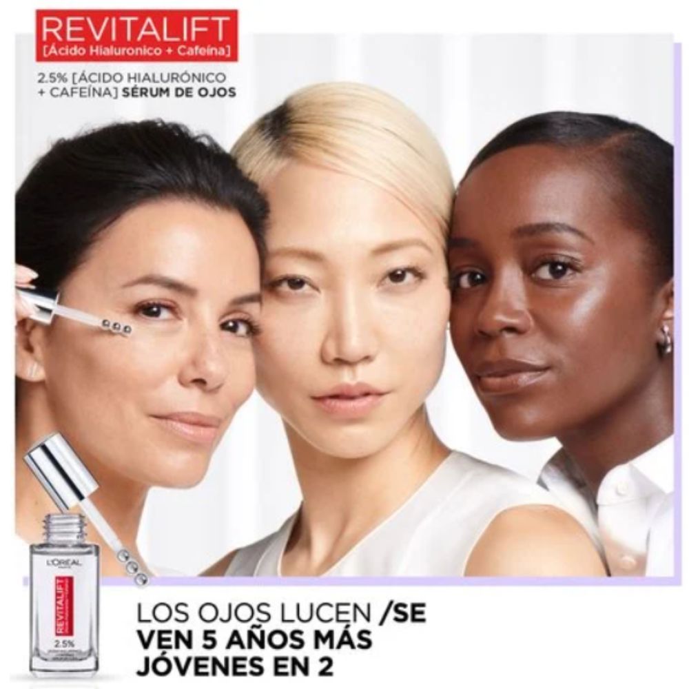 Serum Loreal Revitalift 2.5 % Acido Hialuronico + Cafeina Rellenador de Ojos 20ml