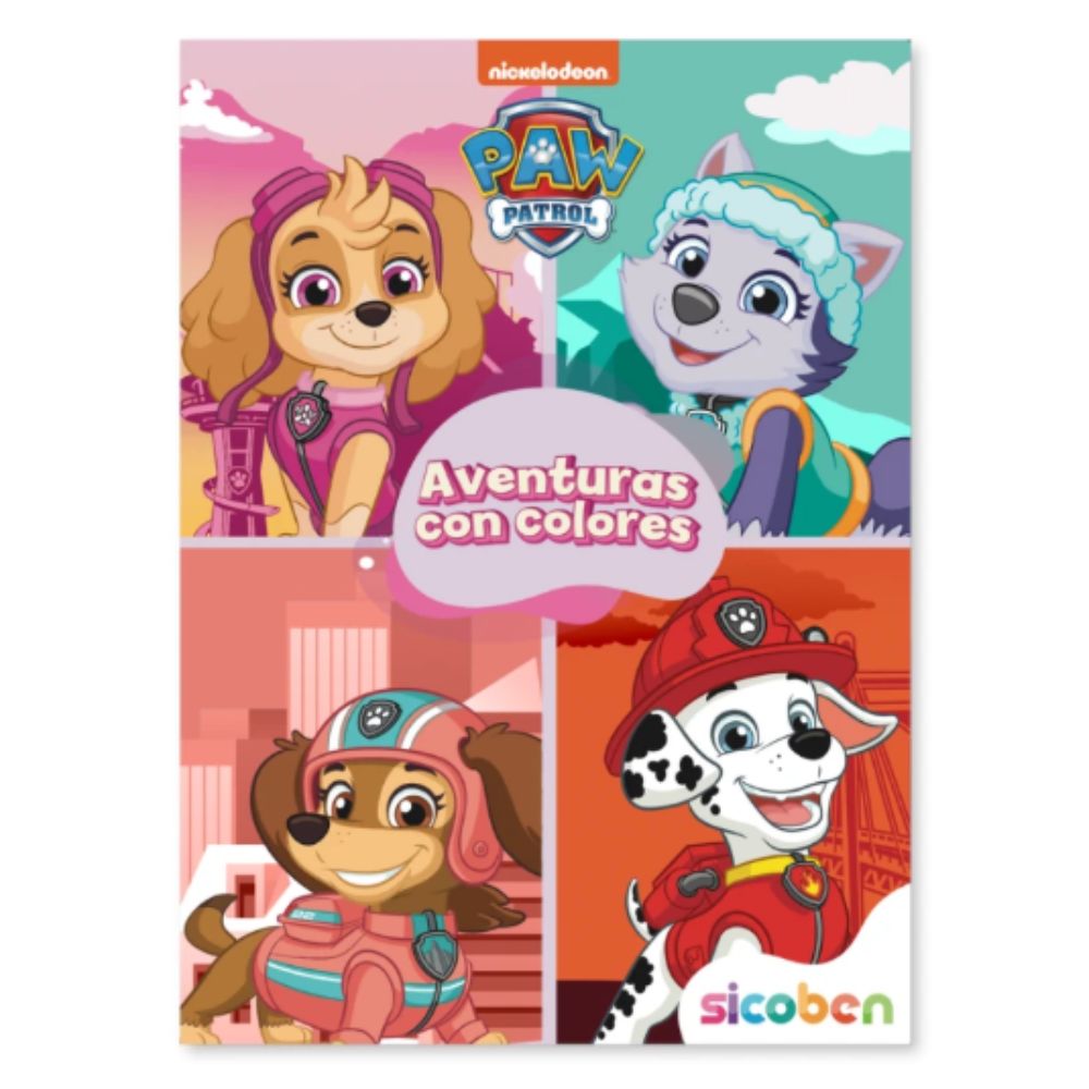 Sicoben Aventura Con Colores Libro Infantil Para Niñas Paw Patrol