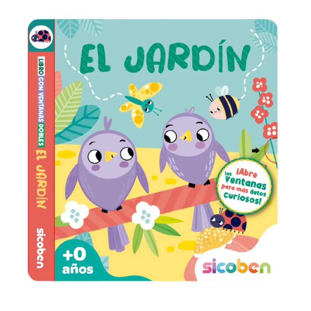 Doble Diversión Libro Con Ventanas Dobles Para Niños El Jardín 0+