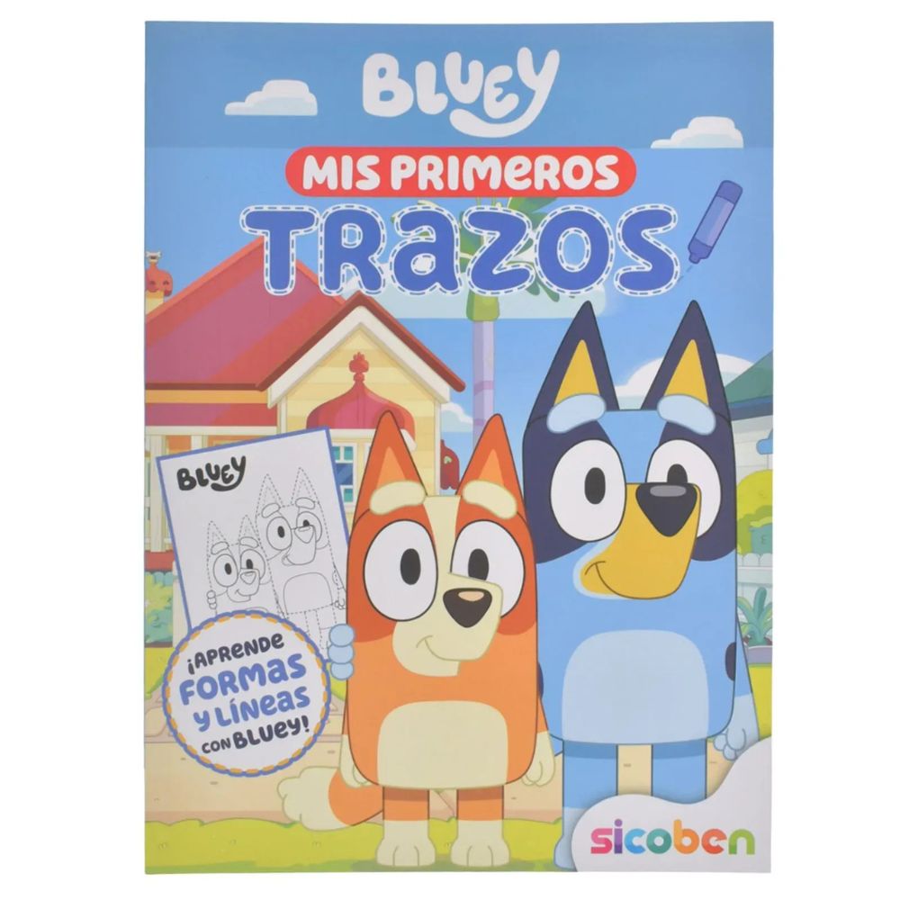 Mis Primeros Trazos Libro De Actividades Infantil De Bluey