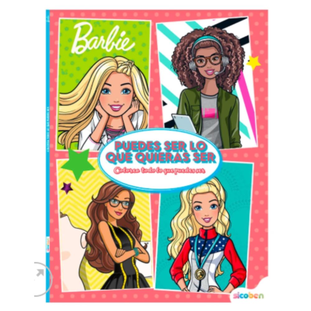 Libro para Colorear Puedes Ser Lo Que Quieras Ser Libro Para Niñas Barbie II