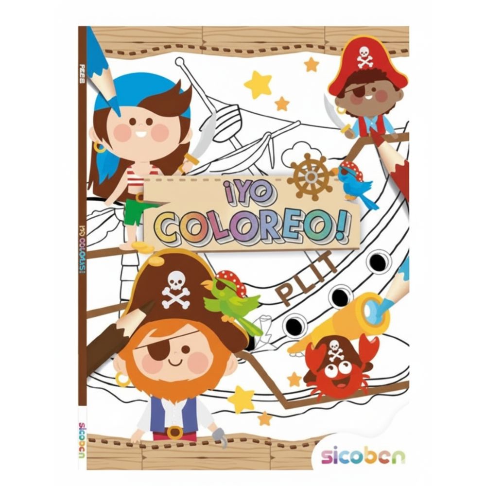 Sicoben Yo Coloreo Libro Infantil Para Colorear Piratas