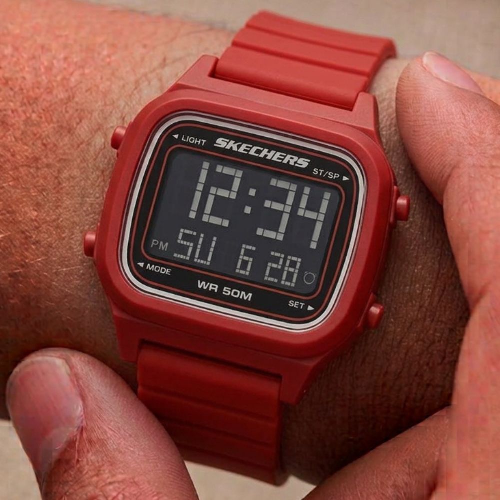 Skechers Reloj Para Caballeros Slip-ins Fiske Red