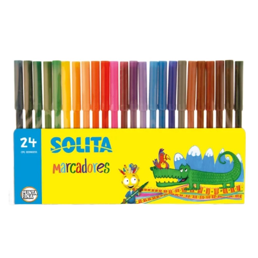 Solita Marcadores Punta Fina 24 Pzas