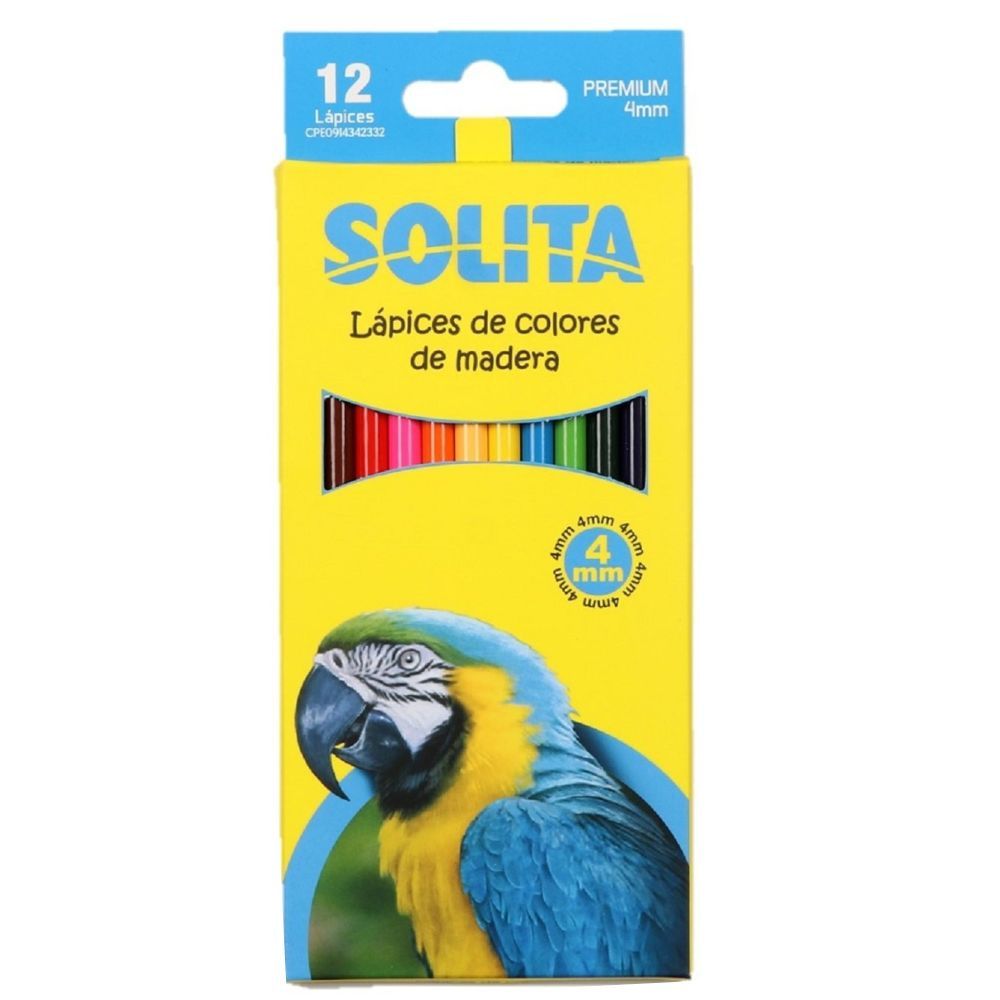 Solita Lápices De Colores De Madera 12 Pzas