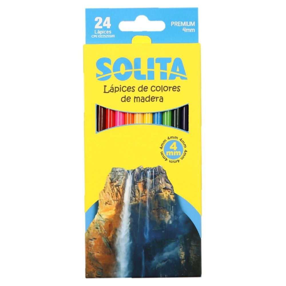 Solita Lápices De Colores De Madera 24 Pzas