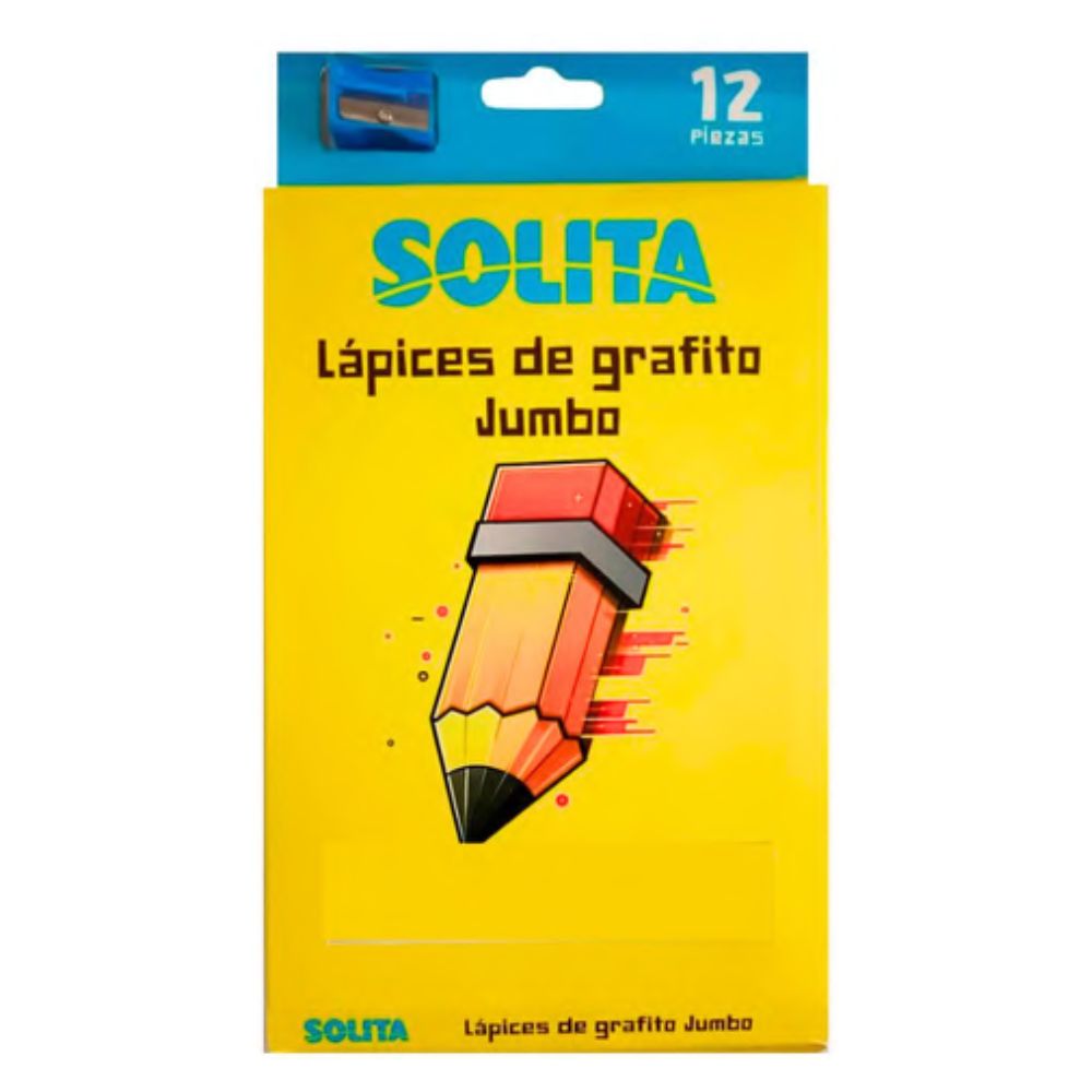 Solita Lápices De Grafito Jumbo 12 Pzas
