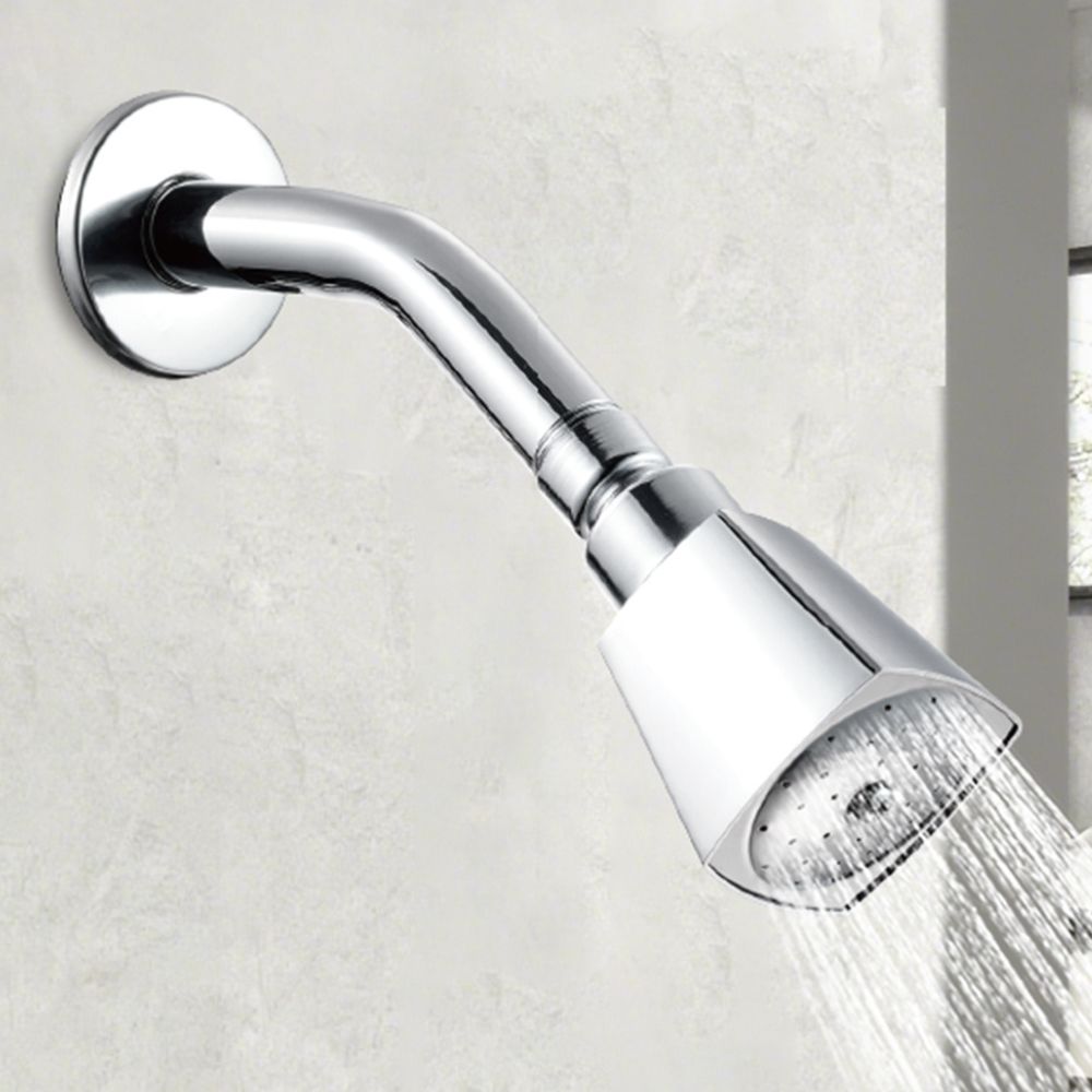 Solvex Smart Juego De Ducha Cromada De Zinc Cabezal Cuadrado 2" Brazo de metal 16 Cm