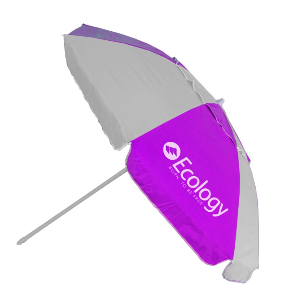 Ecology Sombrilla UV Fibra Max Morado Y Gris