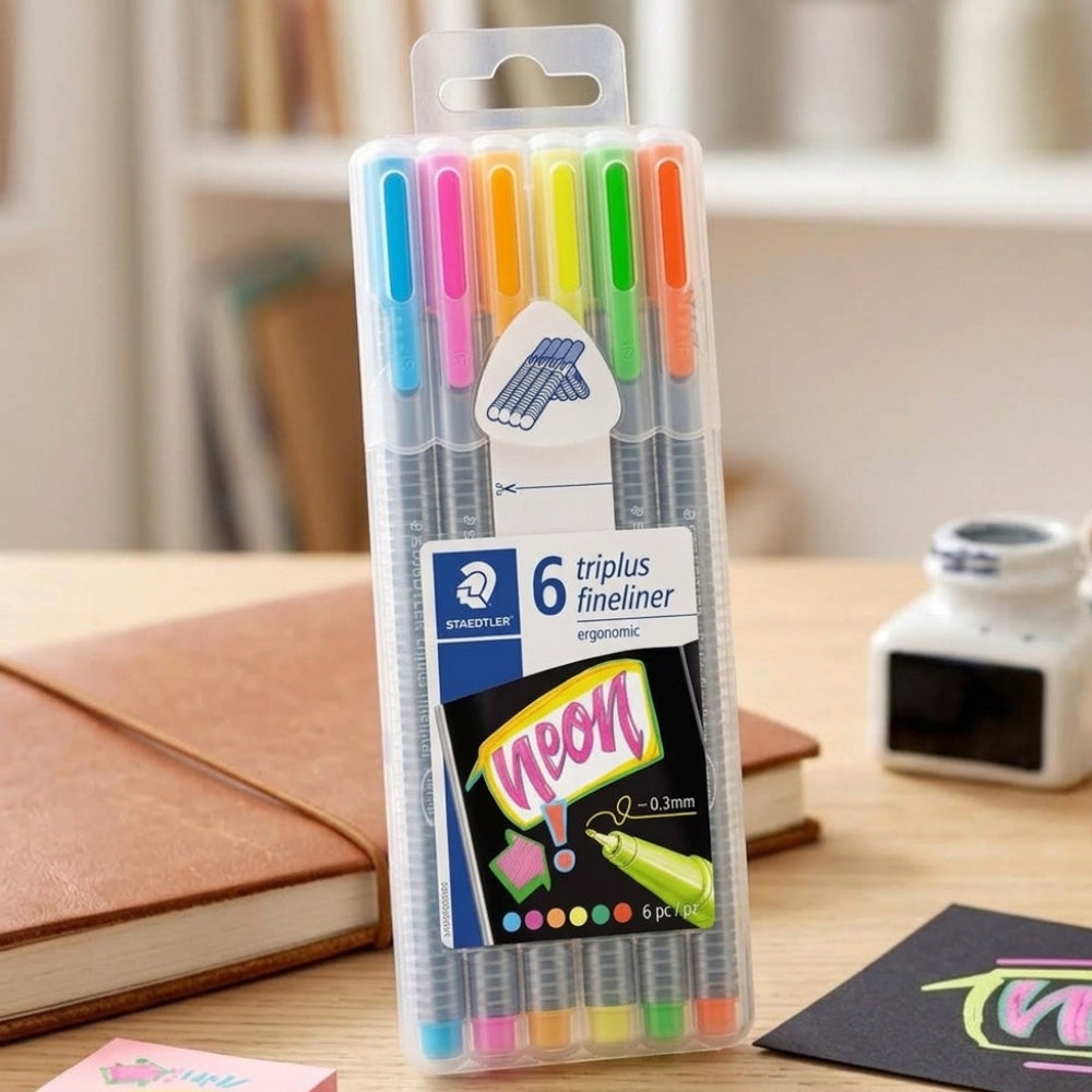 Staedtler Resaltadores De Punta Fina 0.3mm Colores Neón 6Und