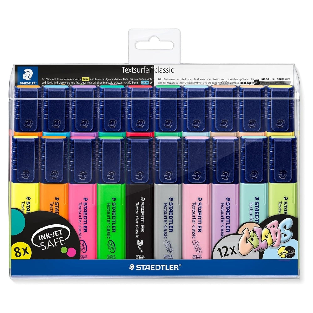 Staedtler Resaltadores De Colores Neón y Pasteles 20Und