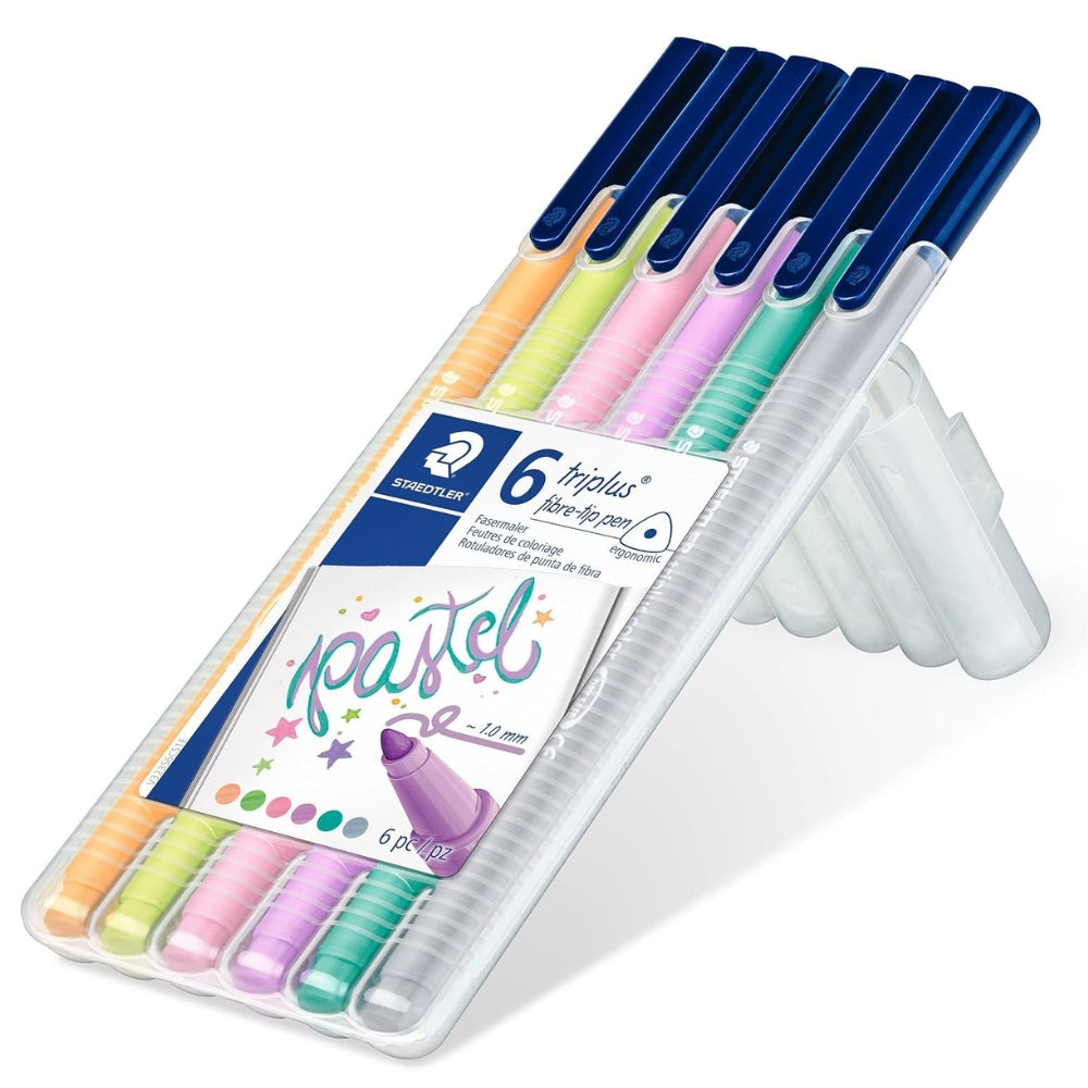 Staedtler Resaltadores De Punta De Fibra 1.0mm Colores Pastel 6Und