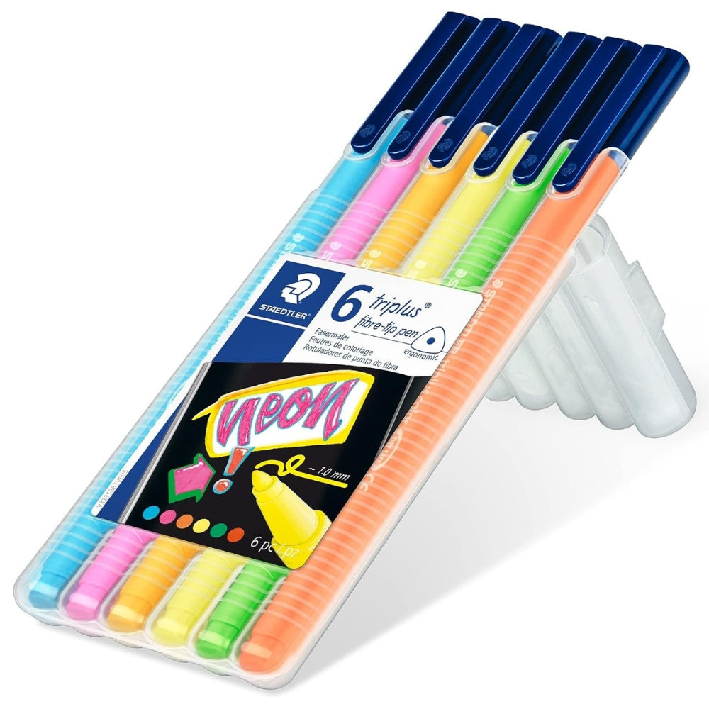 Staedtler Resaltadores De Punta De Fibra 1.0mm Colores Neón 6Und
