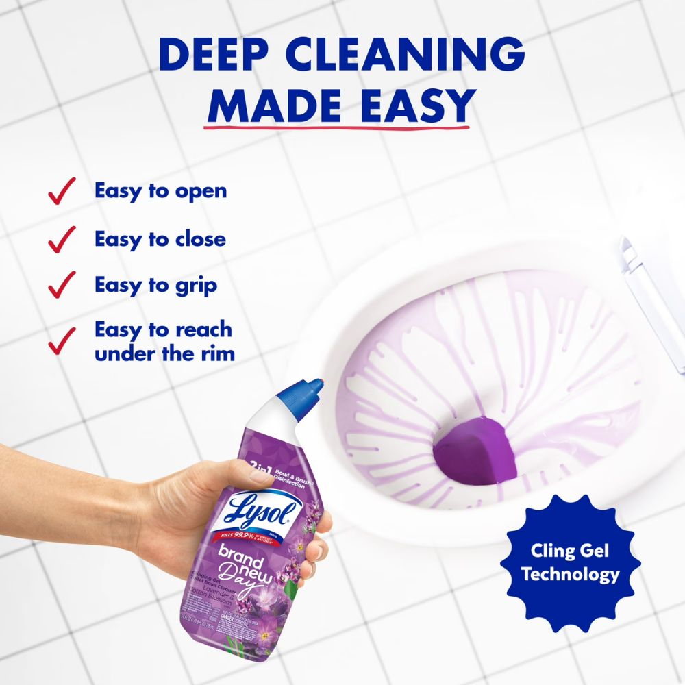 Lysol Gel Toilet Bowl Cleaner Lavender & Cotton Blossom 709ml