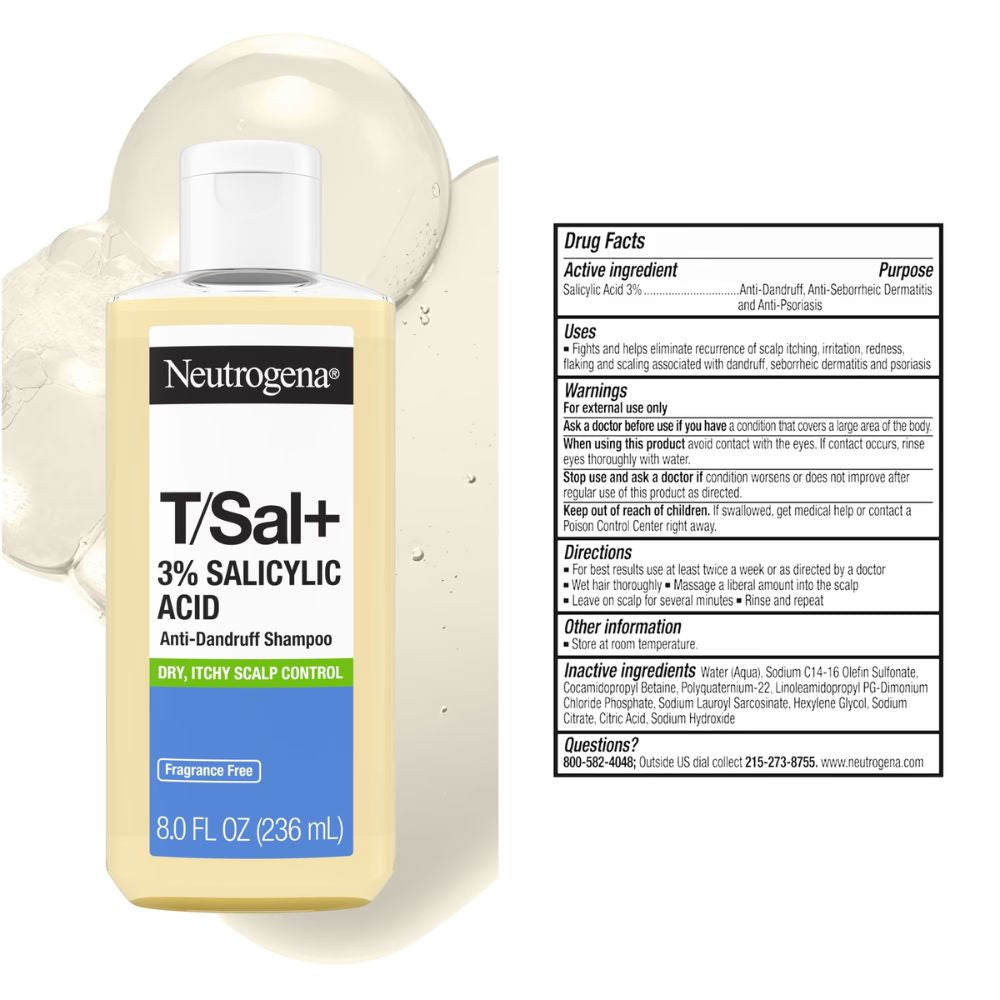 Neutrogena T/Sal+ 3% Salicylic Acid Anti Dandruff Shampoo 236ml