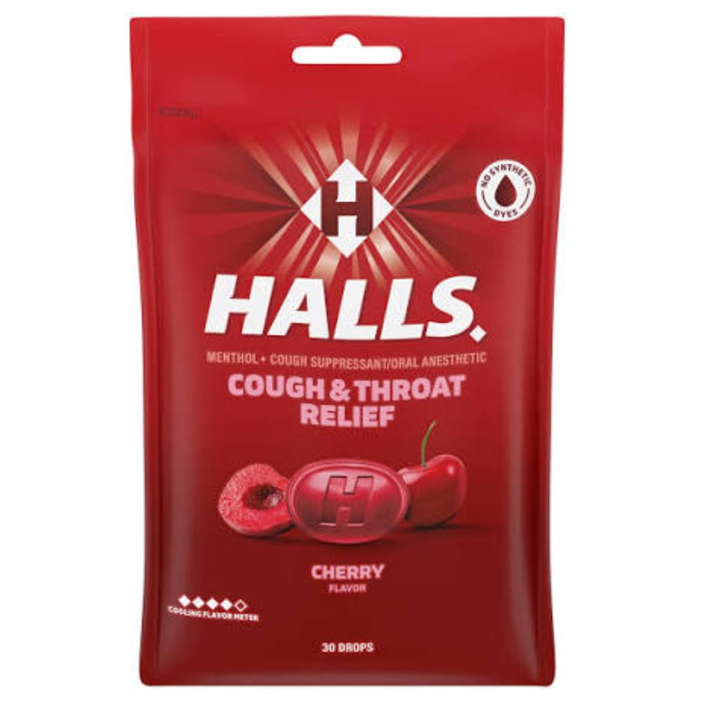 Halls Caramelos Relief Cherry Flavor 30 Und