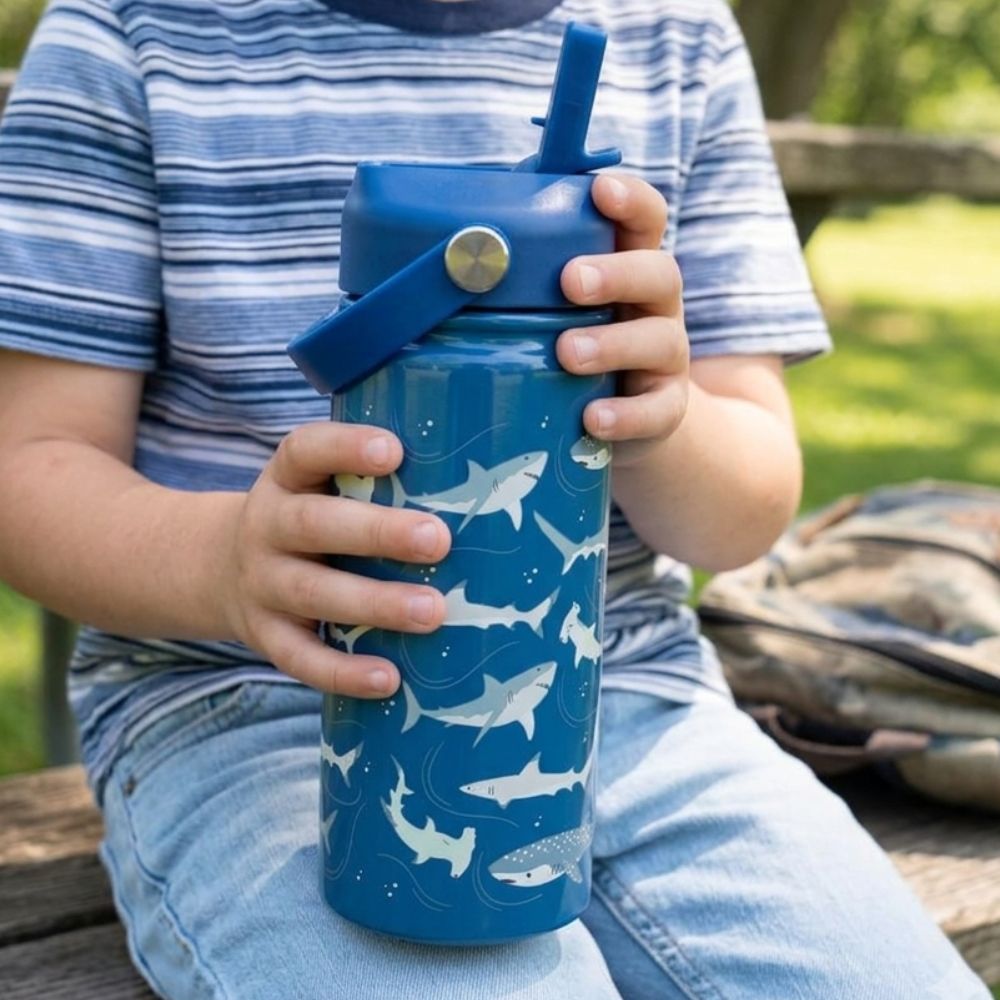 Stephen Joseph Termo Aislante Con Asa Shark 14oz