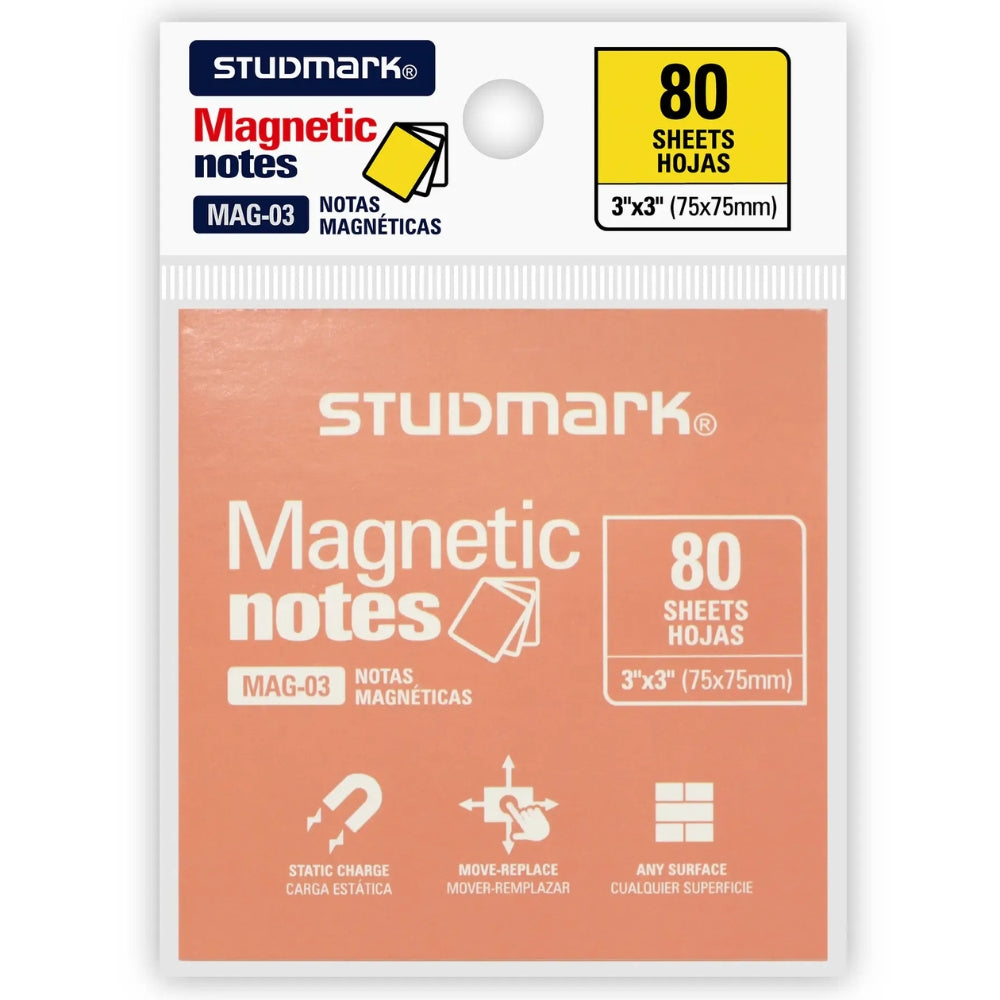 Studmark Notas Magnéticas 3"x3" 80 Hojas 2 Opciones