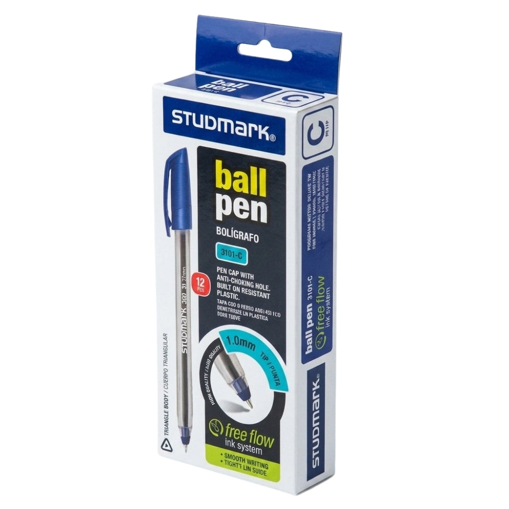 Studmark Bolígrafo Punta 1.00mm C-Blue 12Und