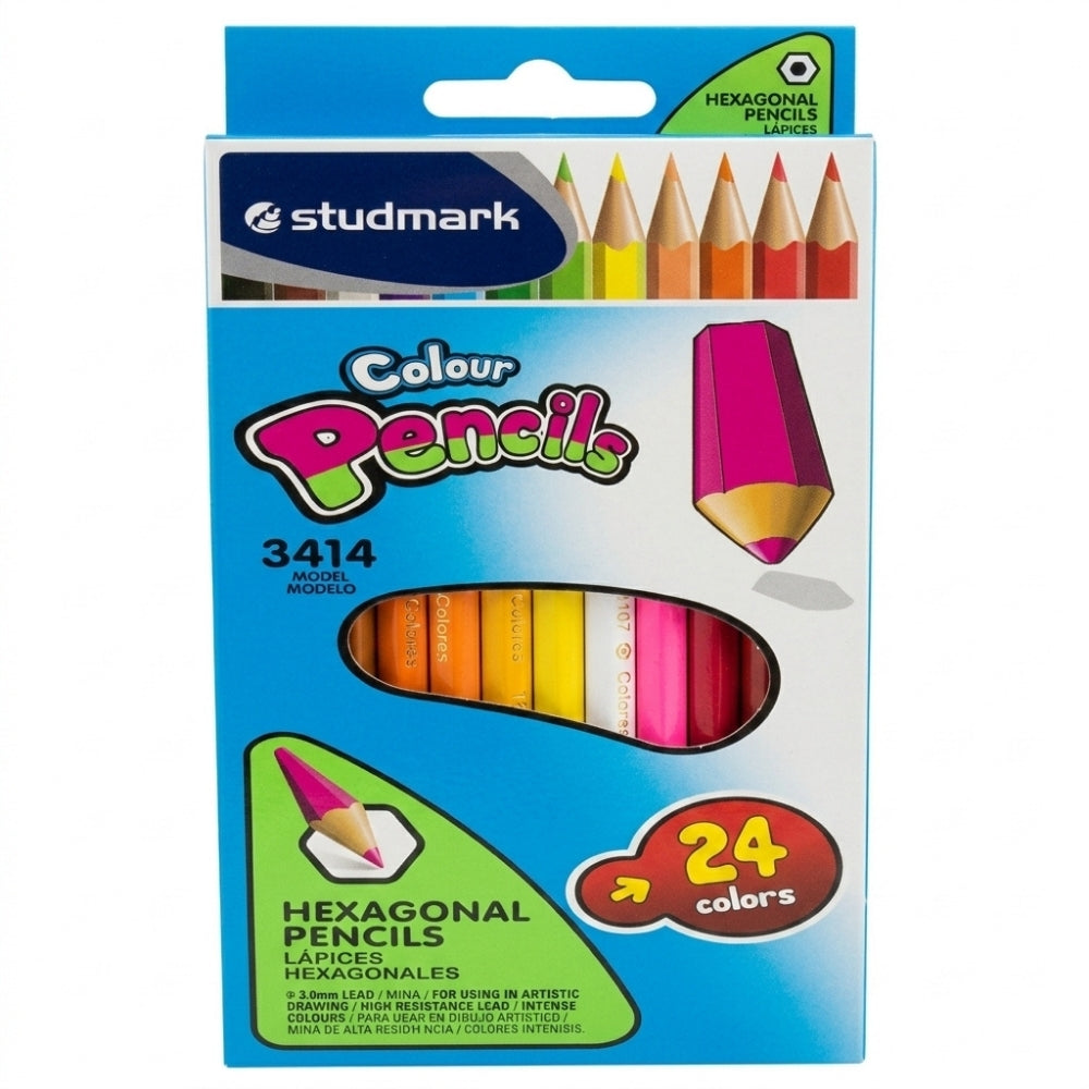 Studmark Lápices Hexagonales De Colores 24 Colores