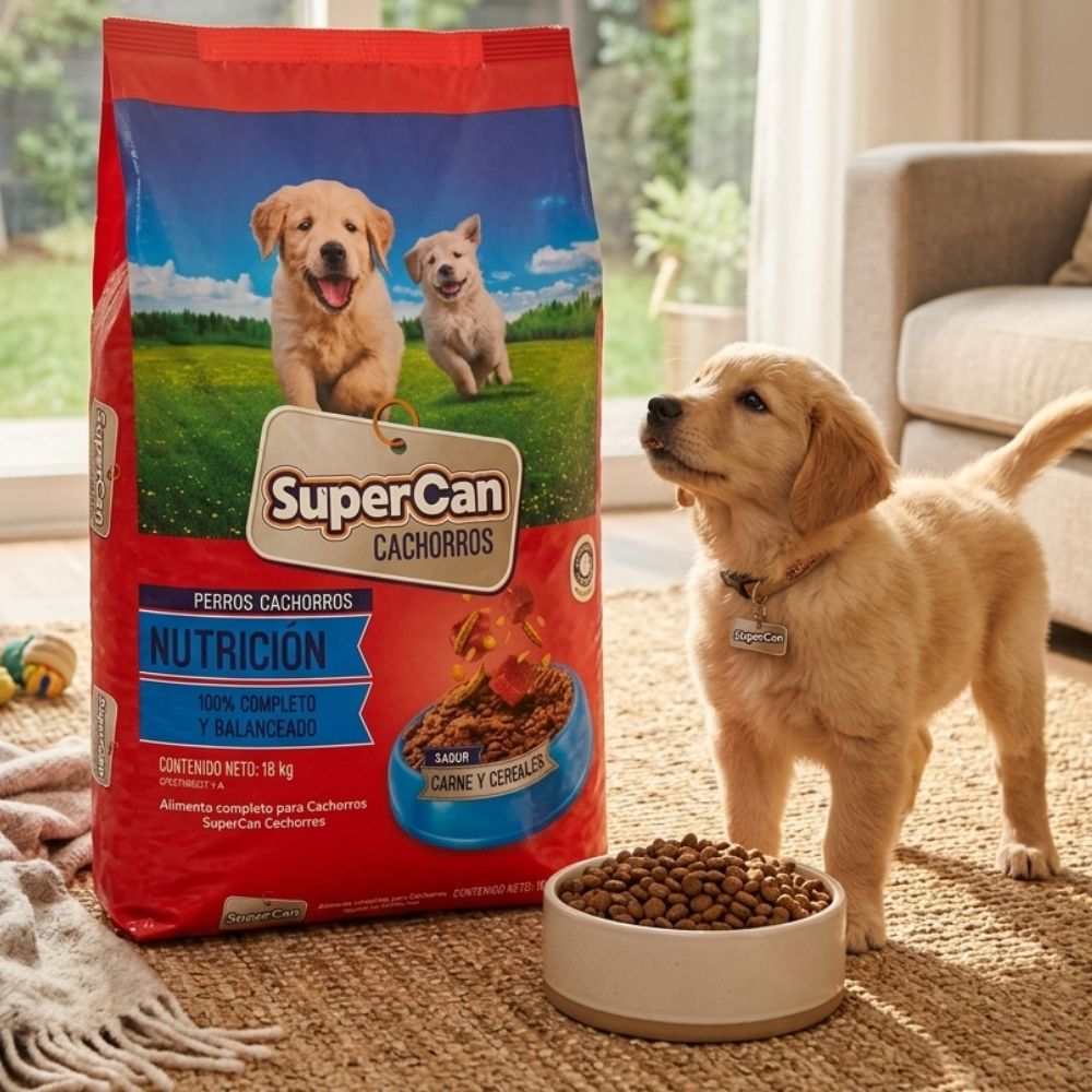 Super Can Cachorro Sabor A Carne Con Vitaminas Y Minerales 18 kg
