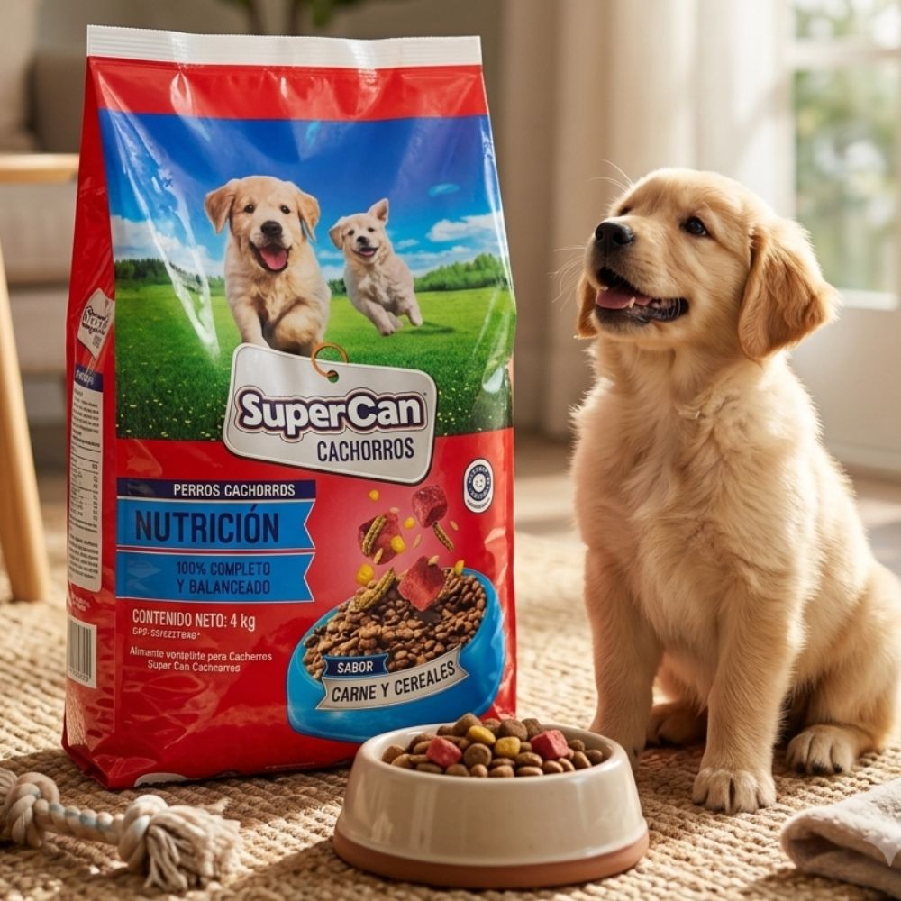 Super Can Cachorro sabor a Carne con vitaminas y minerales 4 kg