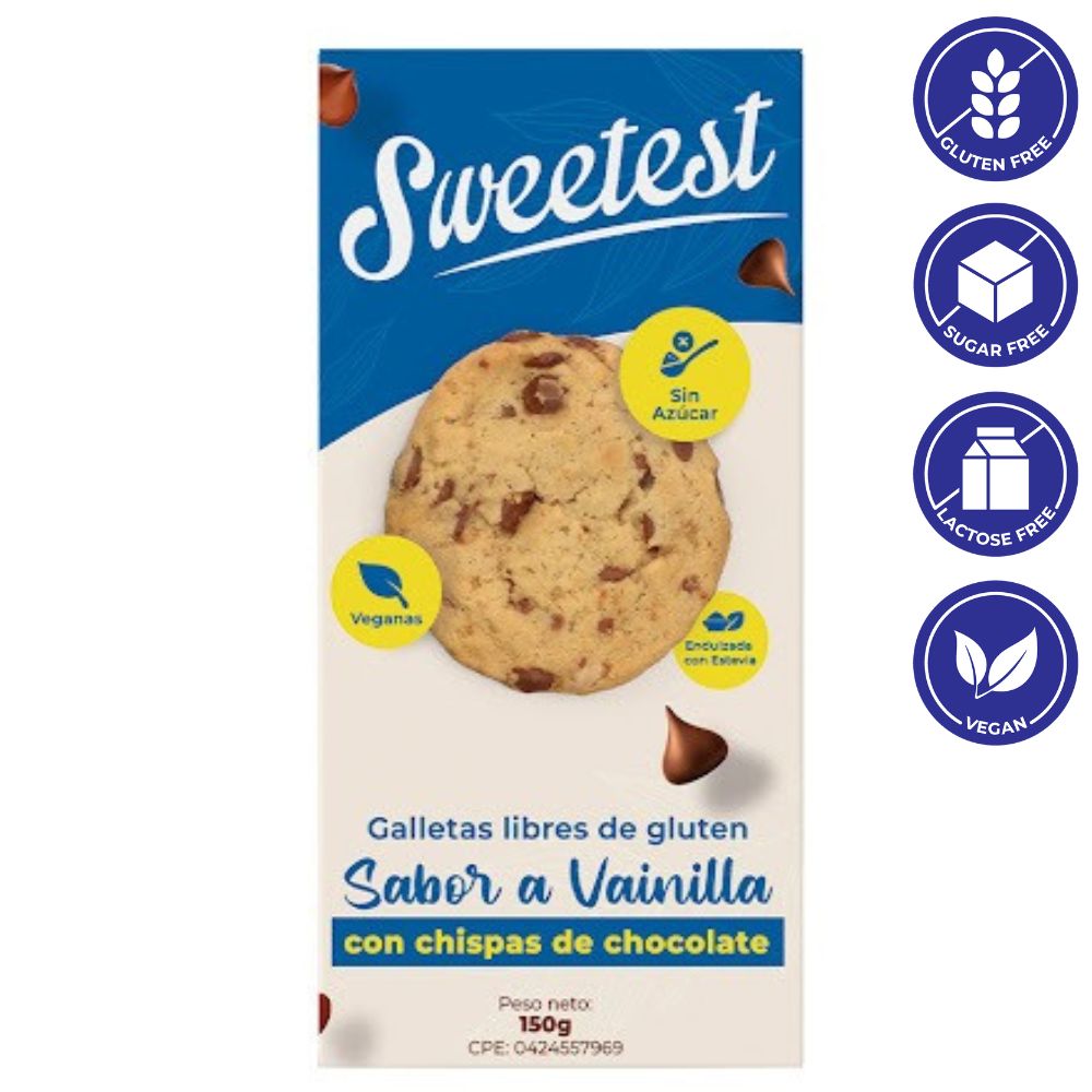 Sweetella Galletas De Vainilla Y Chispas De Chocolate Sin Azúcar 150gr