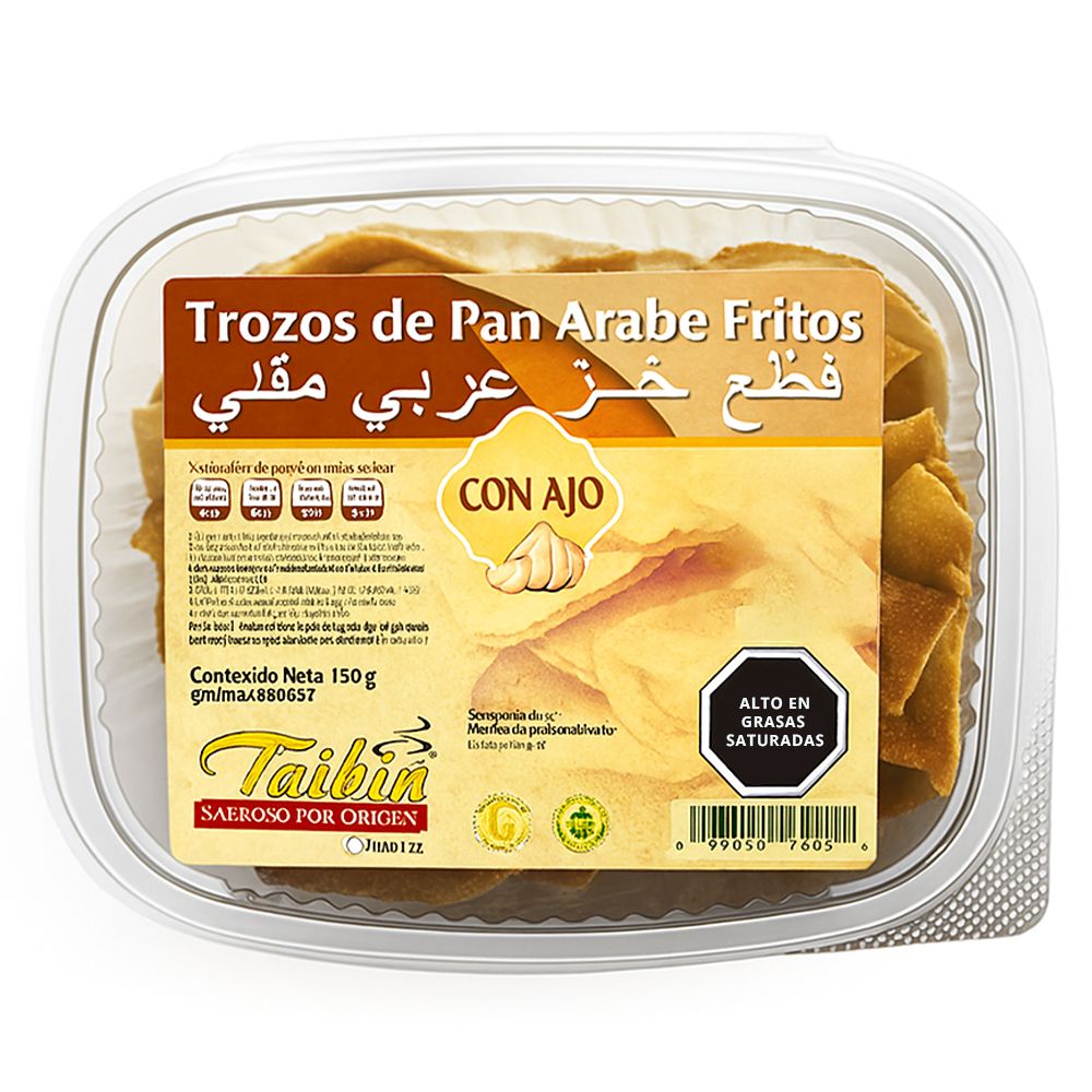 Taibin Trozos Pan Arabe Frito con Ajo 150gr