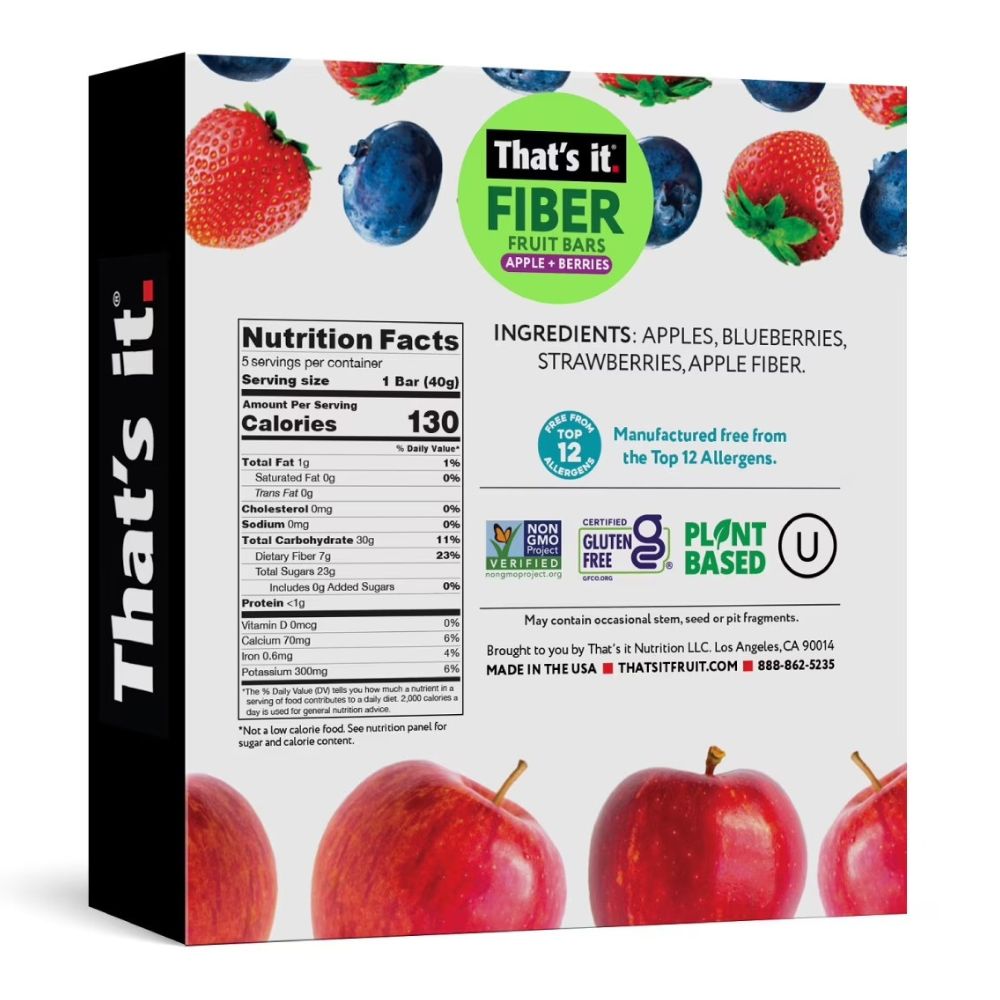 That's it Mini Fruit Mini Bars Apples + Berries 5 Und 40gr c/u