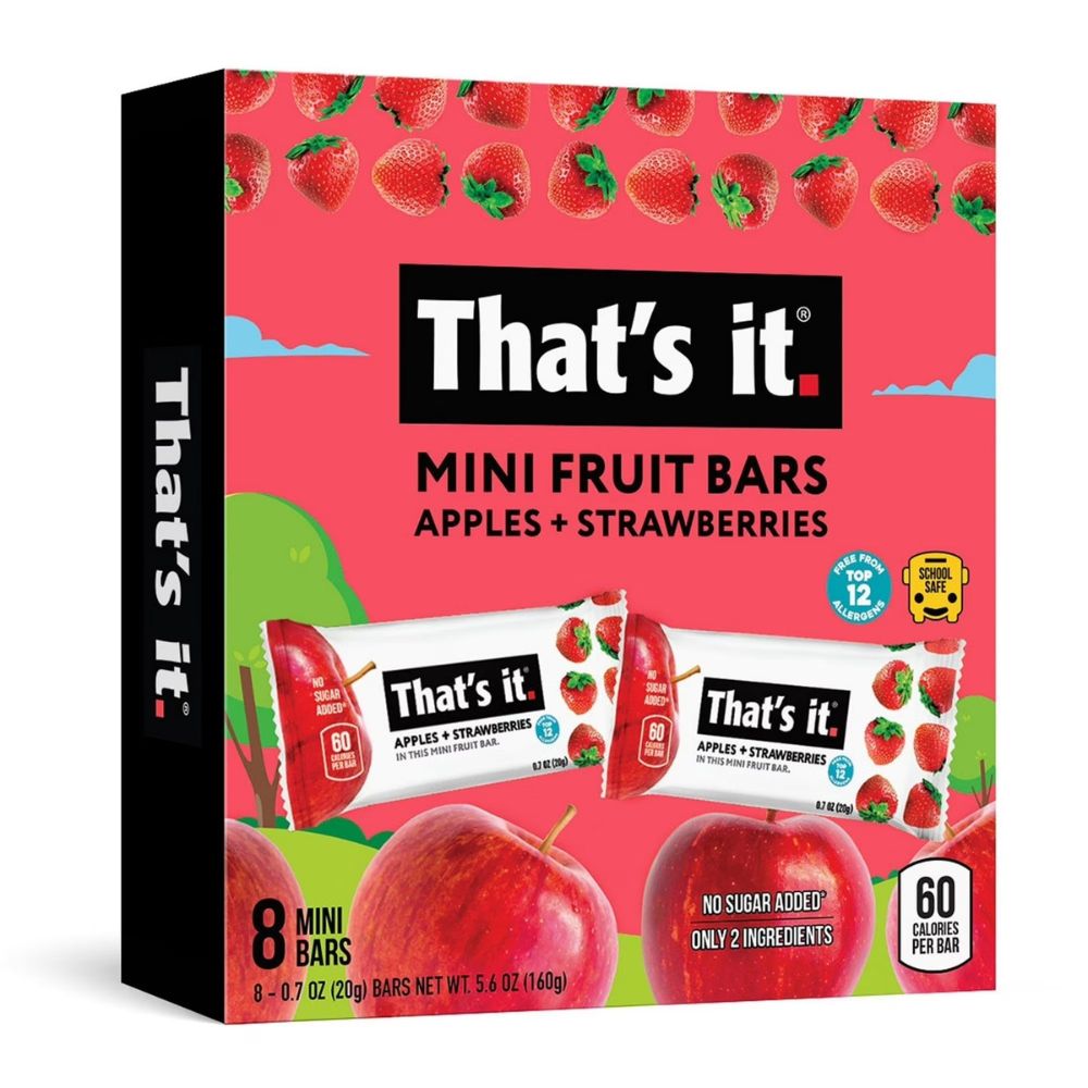 That´s it Mini Fruit Bars Apples + Strawberries 8 Und 160g