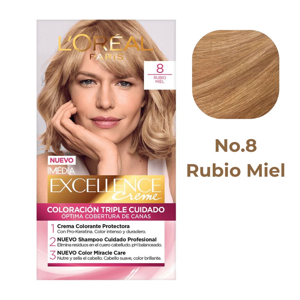 L'Oreal Tinte Excellence Creme 8 Rubio Miel