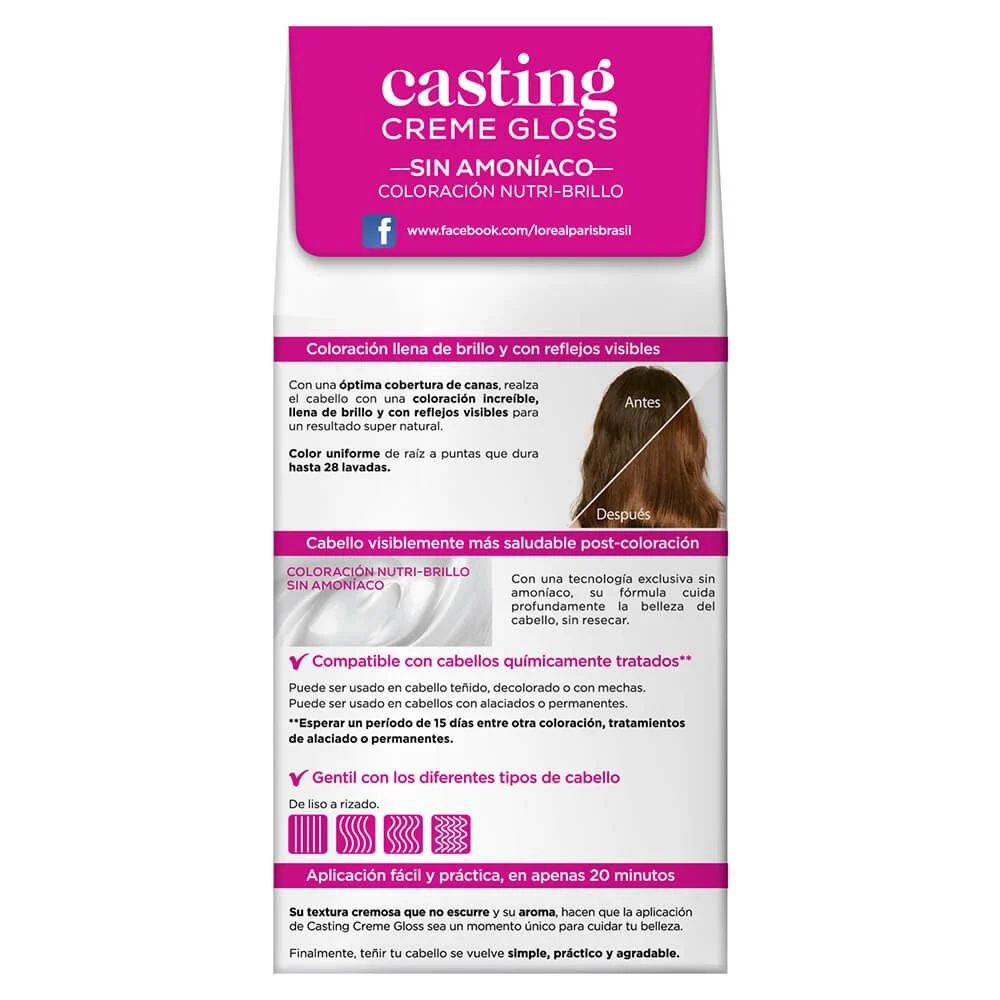 Tinte Loreal Nro 630 Caramelo Casting Creme Gloss Sin Amoniaco