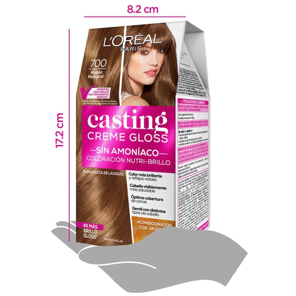 L'oreal Tinte Casting Creme Gloss 700 Rubio Natural Sin Amoniaco