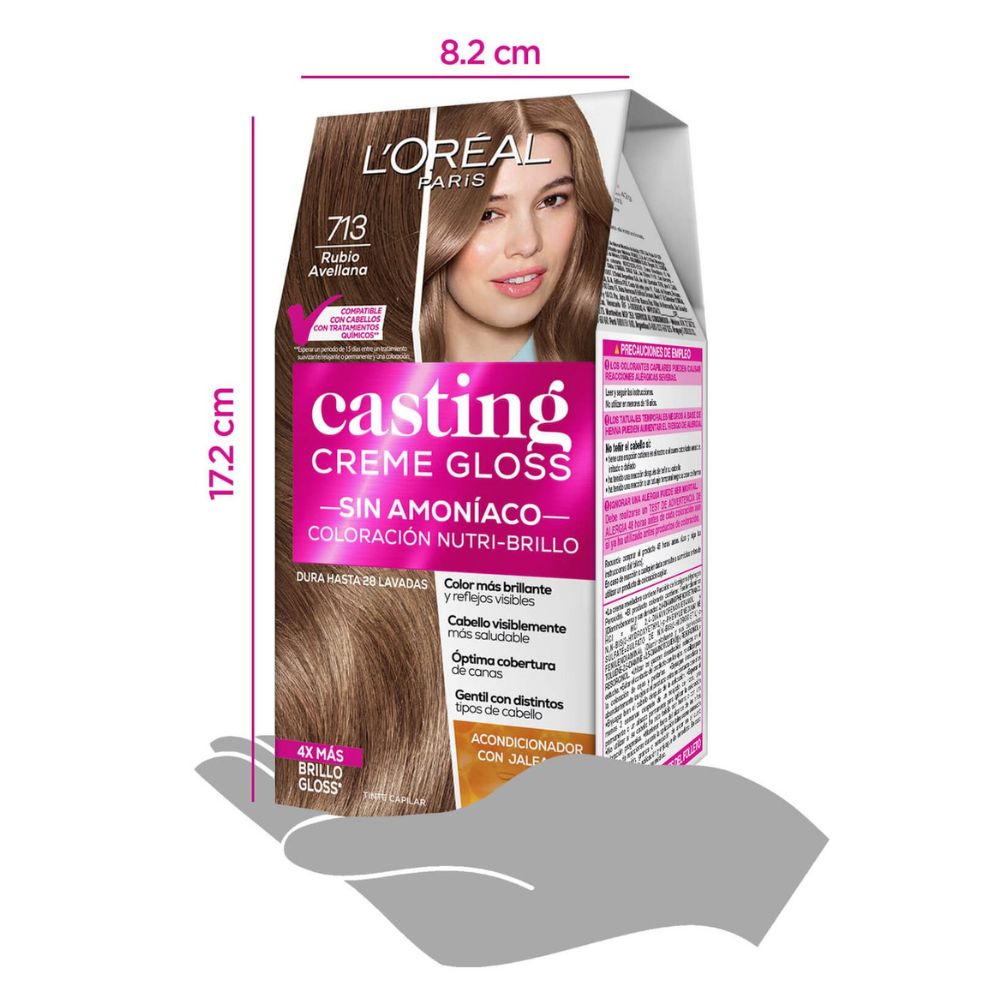 L'oreal Tinte Casting Creme Gloss 713 Rubio Avellana Sin Amoníaco