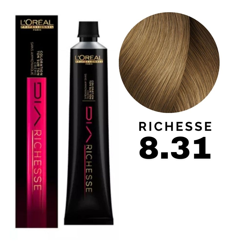 Tinte Para El Cabello L'Oreal Dia Richesse 8.31 Beige Dorado 50ml