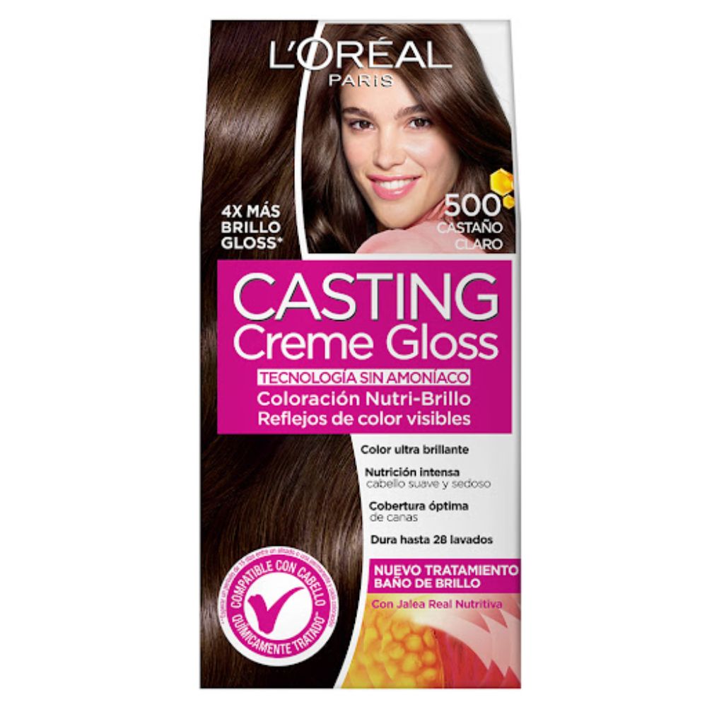 Tinte Loreal Nro 500 Castaño Claro Casting Creme Gloss Sin Amoniaco